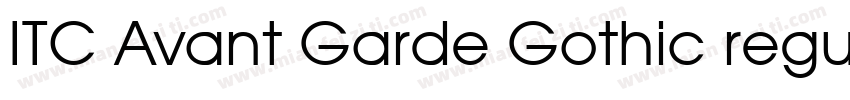 ITC Avant Garde Gothic regula字体转换